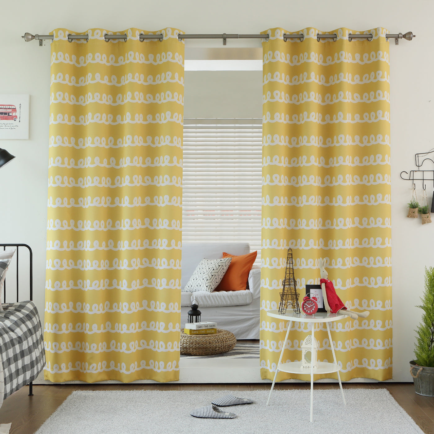 Doodle Room Darkening Curtains