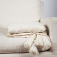 Diagonal Pattern Tassel Throw