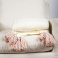 Big Tassel Knit Throw