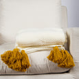 Big Tassel Knit Throw