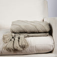 Diagonal Pattern Tassel Throw