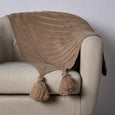 Diagonal Pattern Tassel Throw