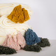 Big Tassel Knit Throw