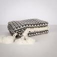Braid Pattern Knit Tassel Throw