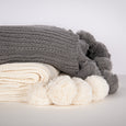 Knitted Pom Throw