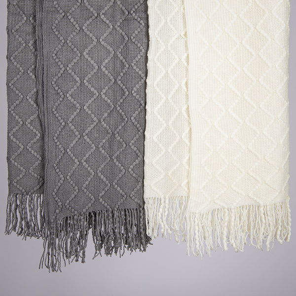 Textured Diamond Throw