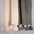Knitted Tassel Throw