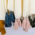 Big Tassel Knit Throw