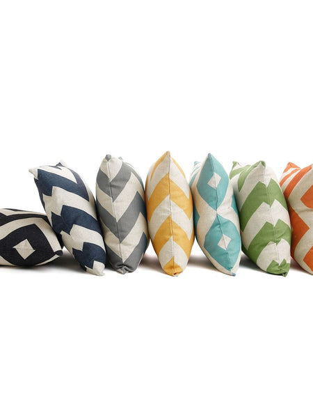 Linen Blend Chevron Pillow Cover