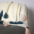 Big Tassel Knit Throw