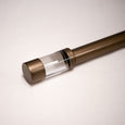 Capped Acrylic Cylinder Finial Metal Curtain Rod