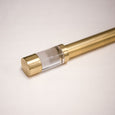 Capped Acrylic Cylinder Finial Metal Curtain Rod