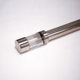 Capped Acrylic Cylinder Finial Metal Curtain Rod