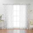 Faux Linen Sheer Medallion Curtains