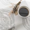 Faux Linen Sheer Medallion Curtains