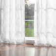 Faux Linen Sheer Medallion Curtains