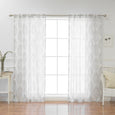 Faux Linen Sheer Medallion Curtains