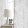 Faux Linen Sheer Medallion Curtains