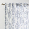 Faux Linen Sheer Medallion Curtains