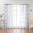 Faux Linen Sheer Medallion Curtains