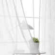 Sheer Faux Linen Modern Abstract Curtains