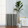 Faux Silk Colorblock Blackout Curtain