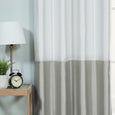 Faux Silk Colorblock Blackout Curtain