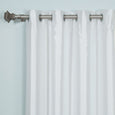 Faux Silk Colorblock Blackout Curtain