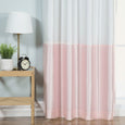 Faux Silk Colorblock Blackout Curtain
