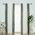 Faux Silk Border Blackout Curtain