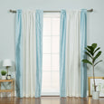 Faux Silk Border Blackout Curtain