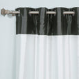 Faux Silk Top Border Blackout Curtain