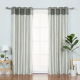 Faux Silk Top Border Blackout Curtain