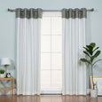Faux Silk Top Border Blackout Curtain