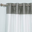 Faux Silk Top Border Blackout Curtain