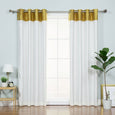 Faux Silk Top Border Blackout Curtain