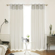 Faux Silk Top Border Blackout Curtain