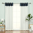 Faux Silk Top Border Blackout Curtain