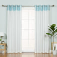 Faux Silk Top Border Blackout Curtain