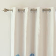 Faux Silk Watercolor Floral Blackout Curtains