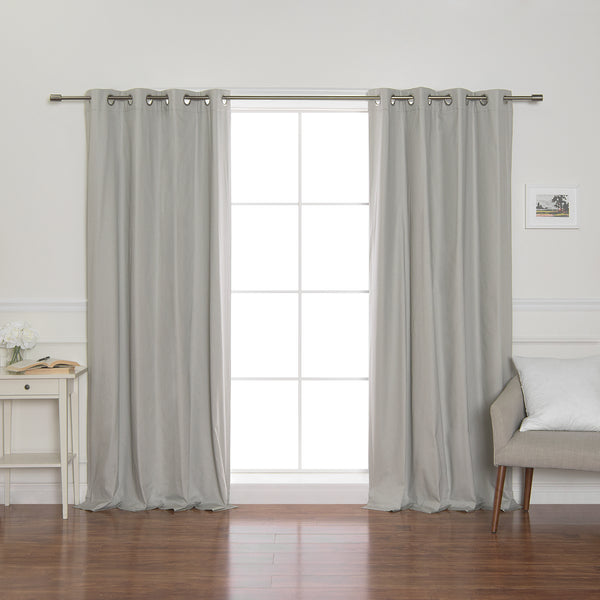 Solid Cotton Blackout Curtains
