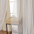 Dotted Lace Overlay Blackout Curtains
