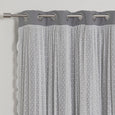 Dotted Lace Overlay Blackout Curtains