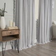 Dotted Lace Overlay Blackout Curtains