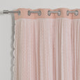 Dotted Lace Overlay Blackout Curtains