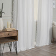 Dotted Lace Overlay Blackout Curtains