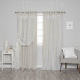 Lace Overlay Blackout Curtains