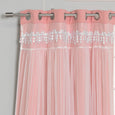 Lace Overlay Blackout Curtains