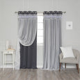 Lace Overlay Blackout Curtains