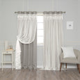 Lace Overlay Blackout Curtains